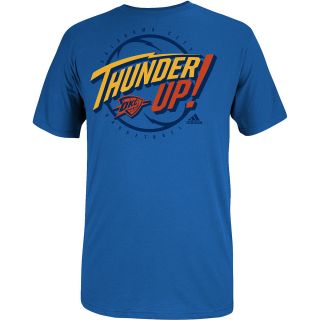adidas Mens Oklahoma City Thunder Thunder Up Short Sleeve T Shirt   Size