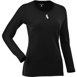 Antigua Womens Chicago White Sox Relax LS 100% Cotton Washed Jersey Scoop Neck