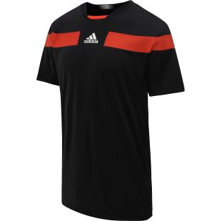 adidas Mens Barricade Short Sleeve T Shirt   Size Xl, Black/white/red