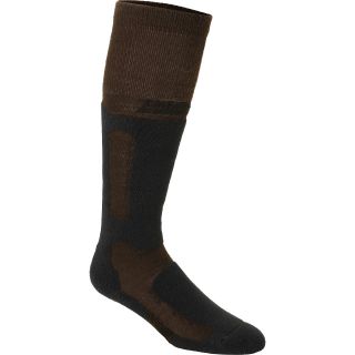 THORLO Adult Snowboard Thin Cushion Over Calf Socks   Size 11, Brown/black
