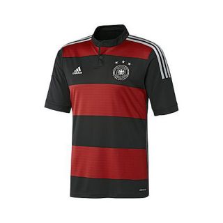 adidas Mens Germany Away Short Sleeve Soccer Jersey   Size Small, Black/red