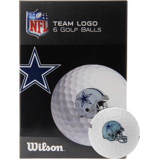 WILSON Dallas Cowboys Golf Balls   6 Pack, White