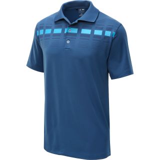 adidas Mens Puremotion Geo Plaid Stripe Golf Short Sleeve Polo   Size 2xl,