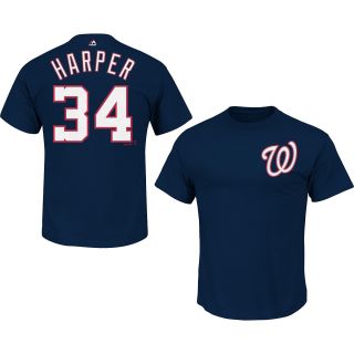 MAJESTIC ATHLETIC Mens Washington Nationals Bryce Harper Player Name And