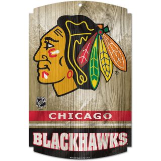 WINCRAFT Chicago Blackhawks 11x7 Inch Fan Cave Wooden Sign