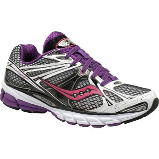 SAUCONY Womens Guide 6 Running Shoes   Size 6medium, White/black/purple