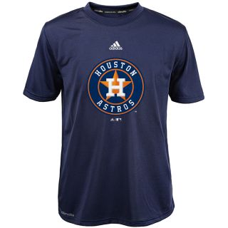 adidas Youth Houston Astros ClimaLite Team Logo Short Sleeve T Shirt   Size