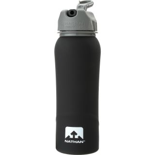 NATHAN Steel Water Bottle   Black Soft Touch