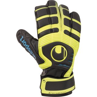 uhlsport Cerberus Soft Soccer Glove   Size 5, Fluoyellow/cyan (1000335 01 05)