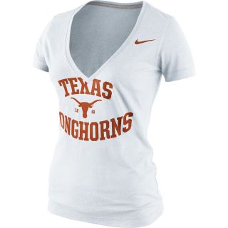 NIKE Womens Texas Longhorns School Tribute Tri Blend V Neck T Shirt   Size Xl,