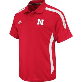 adidas Mens Nebraska Cornhuskers Football Sideline Polo Shirt   Size Small,