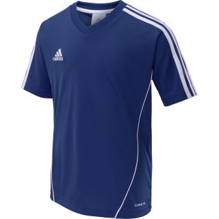adidas Kids Estro 12 Short Sleeve Soccer Jersey   Size Medium, New Navy/white