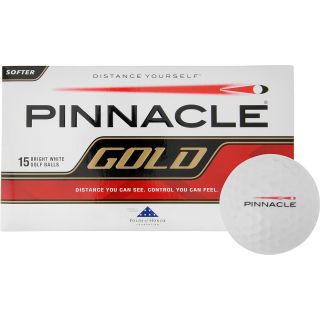 PINNACLE Gold Softer Golf Balls   15 Pack, White