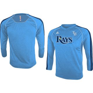 adidas Youth Tampa Bay Rays Alternate Team Color Performance Long Sleeve V Neck