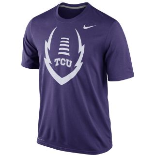 NIKE Mens TCU Horned Frogs Dri FIT Legend Football Icon Short Sleeve T Shirt  