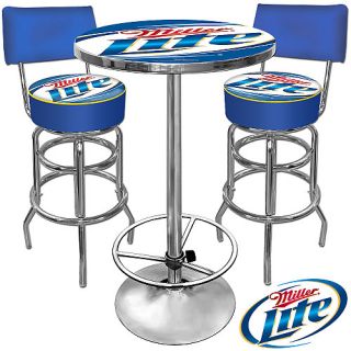 Trademark Global Ultimate Miller Lite Gameroom Combo   Two Stools with Back &