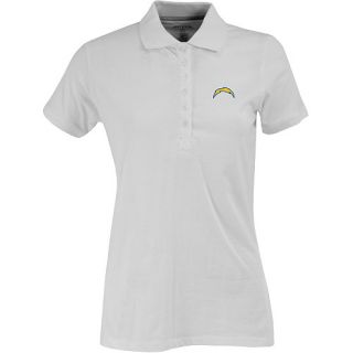 Antigua Womens San Diego Chargers Spark 100% Cotton Washed Jersey 6 Button