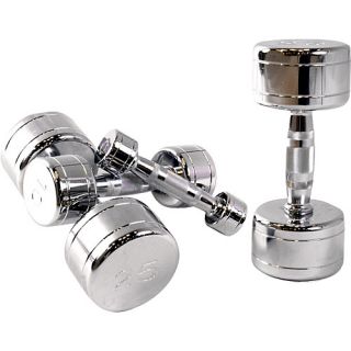 Cap 45LB Chrome Dumbell with Handle (SDCG 045)