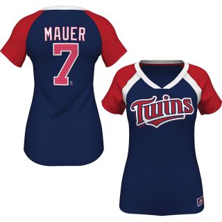 MAJESTIC ATHLETIC Womens Minnesota Twins Joe Mauer Forged Power Name And