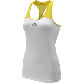 adidas Womens Adizero Tennis Tank Top   Size Xl, White/yellow