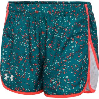UNDER ARMOUR Girls UA Escape Printed 3 Shorts   Size Small, Cerulean/white
