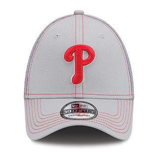 NEW ERA Mens Philadelphia Phillies Gray Neo 39THIRTY Stretch Fit Cap   Size