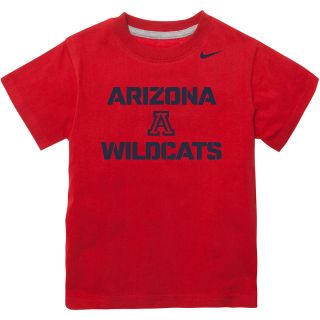 NIKE Youth Arizona Wildcats Practice Short Sleeve T Shirt   Size Large, Red