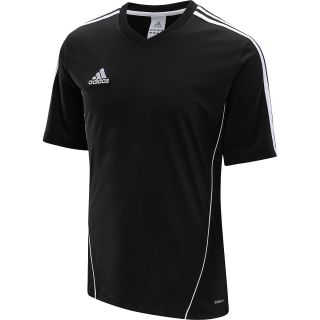 adidas Mens Estro 12 Short Sleeve Soccer Jersey   Size Large, Black/white