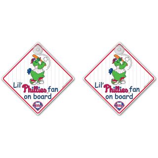 Team ProMark Philadelphia Phillies Lil Fan on Board Sign 2 Pack with Suction