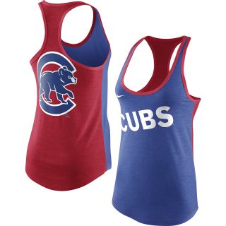 NIKE Womens Chicago Cubs Tri Blend Loose Fit Tank Top   Size Large, Royal
