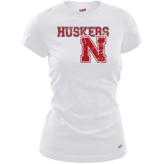 SOFFE Womens Nebraska Cornhuskers T Shirt   White   Size Large, Nebraska