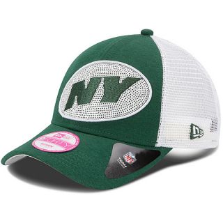 NEW ERA Womens New York Jets 9FORTY Sequin Shimmer Cap, Green