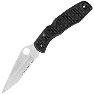 Spyderco Endura Folding Knife   Choose Style   Size Straight Edge (C10PBK)