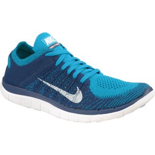 NIKE Mens Free Flyknit 4.0 Running Shoes   Size 7.5, Neo Turquoise/white