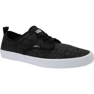 VANS Mens Quinn Printed Low Skate Shoes   Size 8, Black