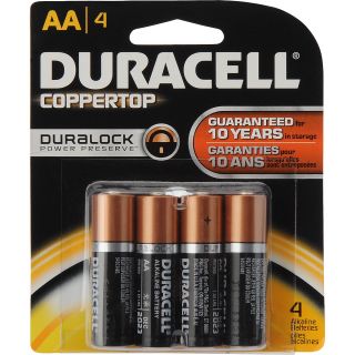 DURACELL CopperTop with Duralock Power Preserve AA Batteries   4 Pack