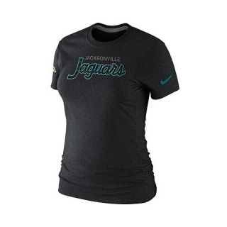 NIKE Womens Jacksonville Jaguars Angled Script Tri Blend Crew T Shirt   Size