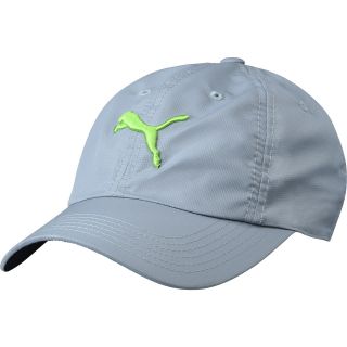 PUMA Mens Monoline 210 Performance FlexFit Golf Cap, Grey/lime