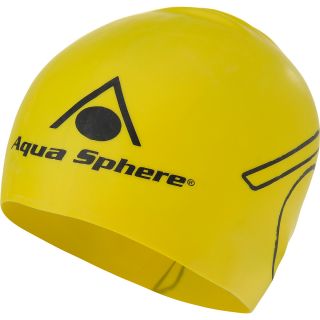 AQUA SPHERE Adult Tri Swim Cap   Size Reg, Yellow