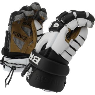 BRINE Mens King IV Black Lacrosse Gloves   Size 13, Black