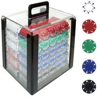 Trademark Poker 11.5gram 1000 Chip Suited Poker Set w/Acrylic Case (10 1080 