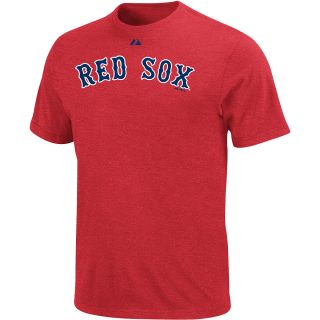 Majestic Mens Boston Red Sox Official Wordmark Red Tee   Size XL/Extra Large,