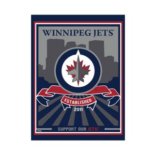 Artissimo Winnipeg Jets 18X24 Skyline Canvas Art (ARTHKYWINSKY18)