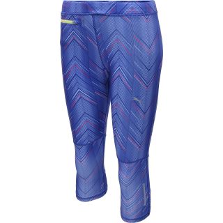 PUMA Womens Graphic 3/4 Running Tights   Size Large, Spectrum Blue