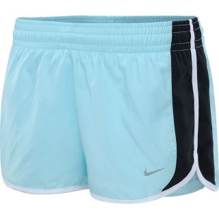 NIKE Womens Sporty 2 in 1 Running Shorts   Size Large, Glacier Ice/silver