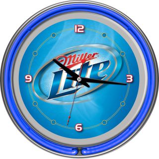 Trademark Global Miller Lite 14 Inch Neon Wall Clock   Vapor Design (ML1400V)