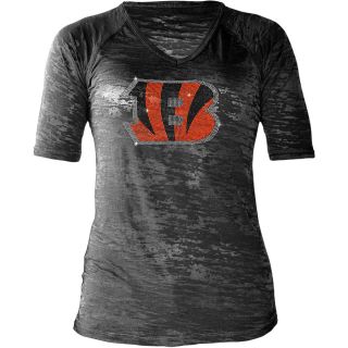 Touch By Alyssa Milano Womens Cincinnati Bengals Rhinestone Logo T Shirt  