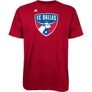 adidas Mens FC Dallas Logo Set Short Sleeve T Shirt   Size Large, Red