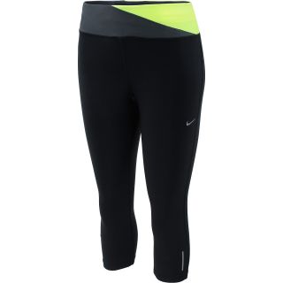 NIKE Womens Twisty Cropped Running Capris   Size Large, Anthracite/matte