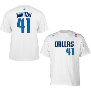 adidas Mens Dallas Mavericks Dirk Nowitzki Replica Player Name And Number T 